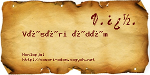 Vásári Ádám névjegykártya